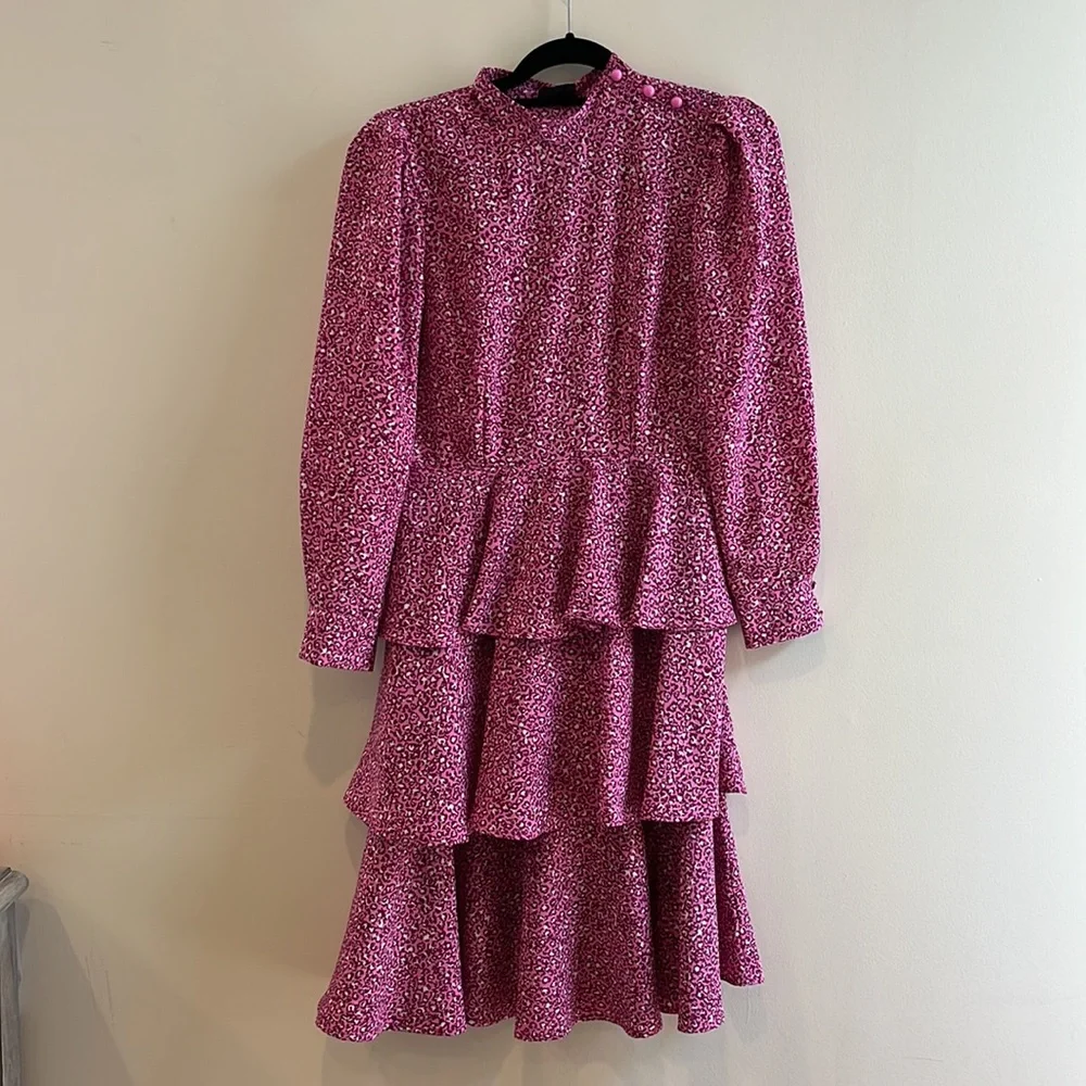 Who What Wear Pink Leopard Dress - Picture 3 of 8